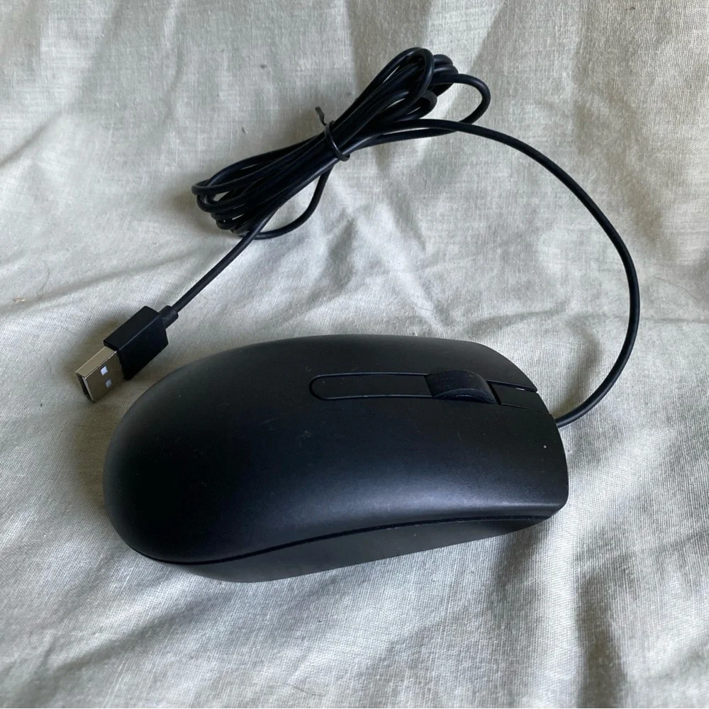 Dell - MS116P - Optical 1000 DPI Scroll Wheel Wired Mouse - Black